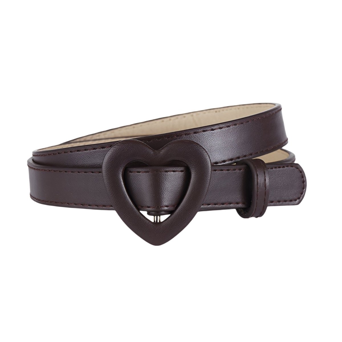 Belt adjustable in simili vegan, buckle cœur, for fille, model Cruz - Zictor