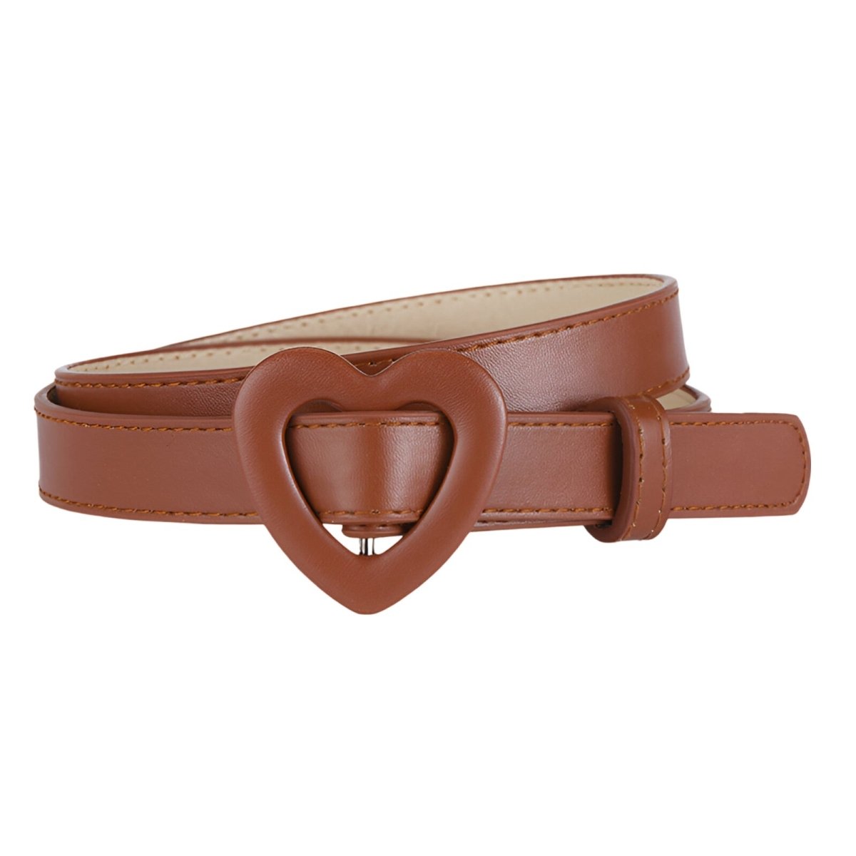 Belt adjustable in simili vegan, buckle cœur, for fille, model Cruz - Zictor