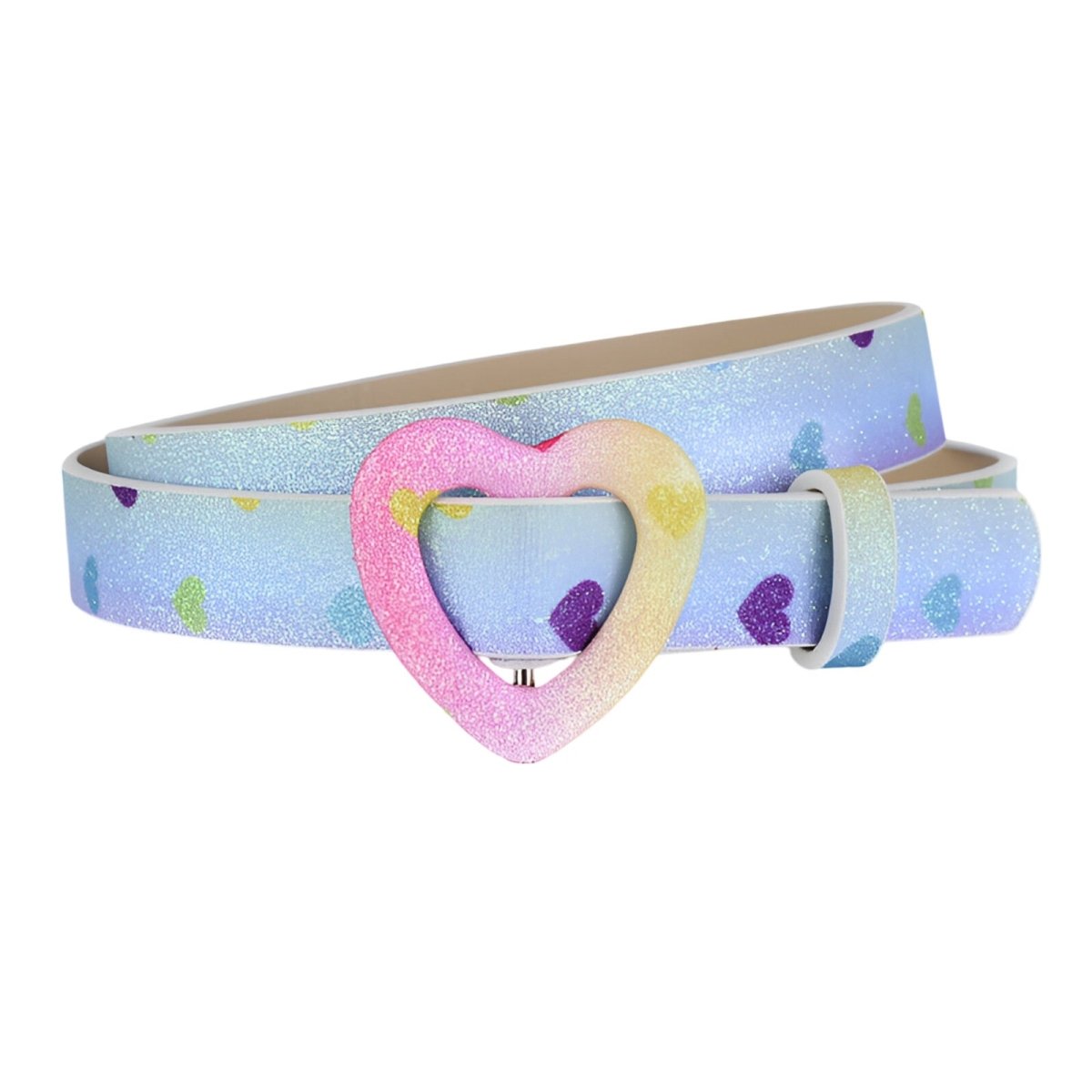 Belt adjustable in simili vegan, buckle cœur, for fille, model Cruz - Zictor