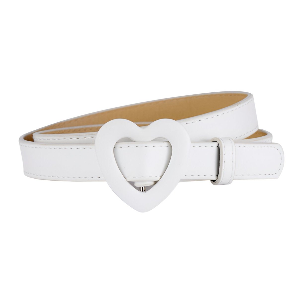 Belt adjustable in simili vegan, buckle cœur, for fille, model Cruz - Zictor