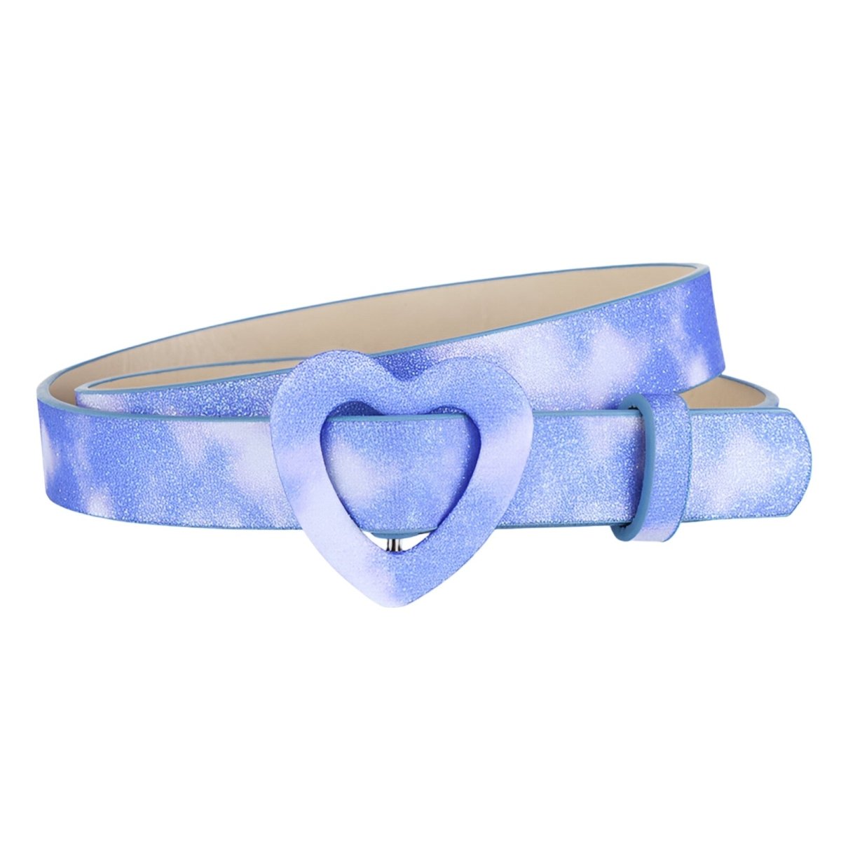 Belt adjustable in simili vegan, buckle cœur, for fille, model Cruz - Zictor