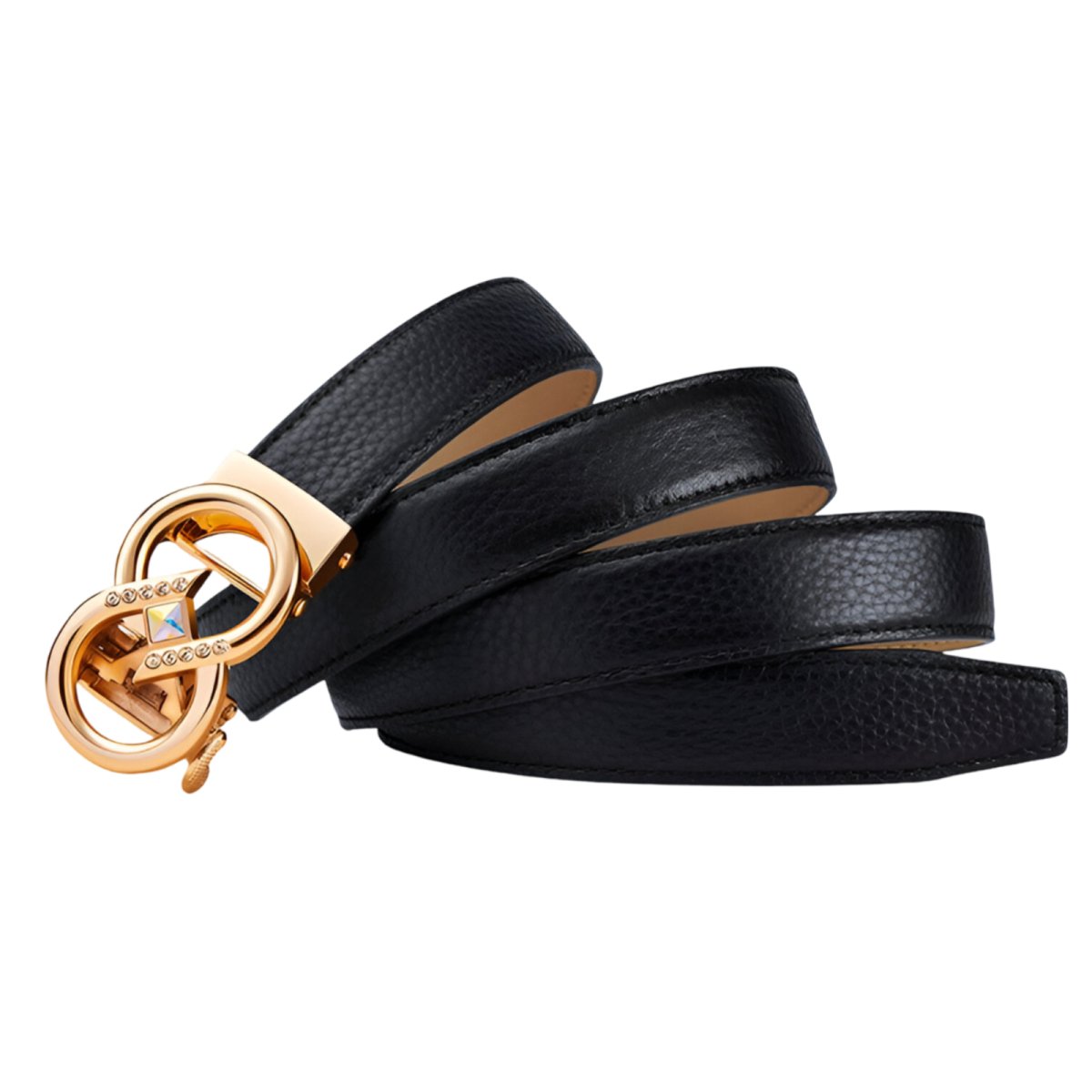 Belt In Leather With Buckle Infini And Strass Model Tegan by Zictor