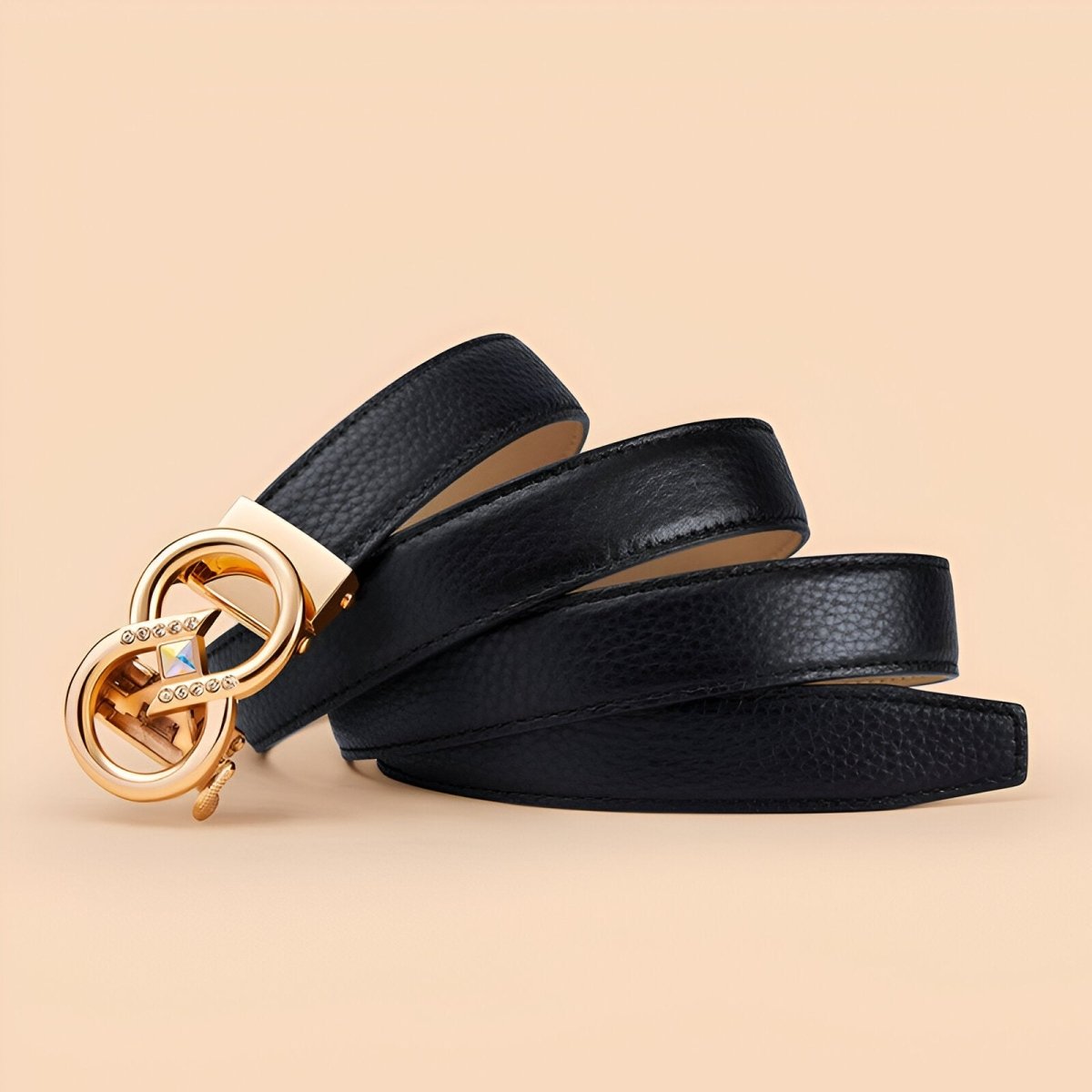 Belt In Leather With Buckle Infini And Strass Model Tegan by Zictor