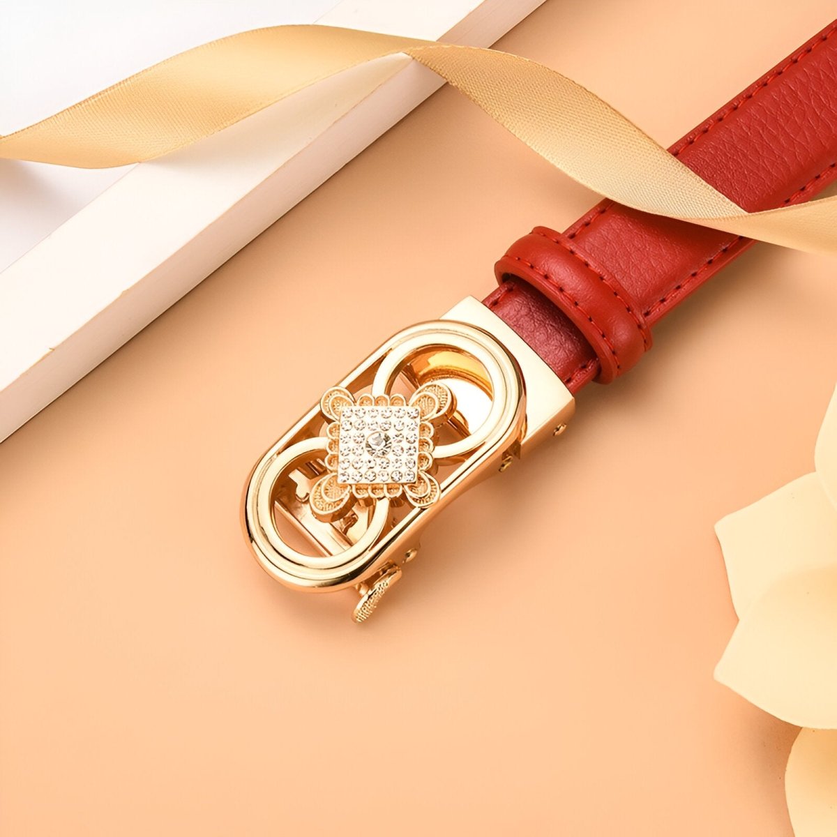 Belt In Leather TO Buckle Double Coeur For Women Model Quynn by Zictor