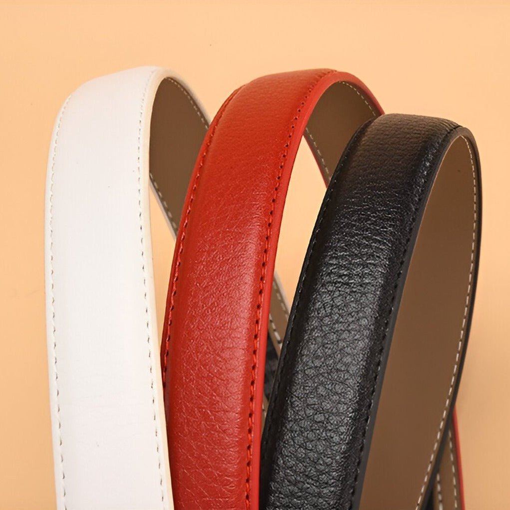 Belt In Leather TO Buckle Double Coeur For Women Model Quynn by Zictor