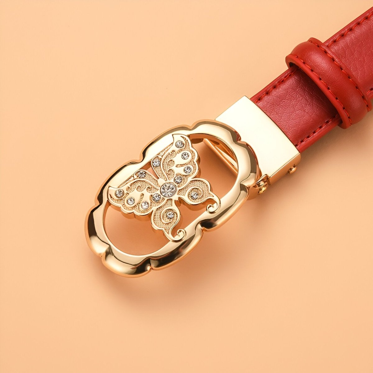 Belt In Leather TO Buckle Papillon Model Morganu by Zictor