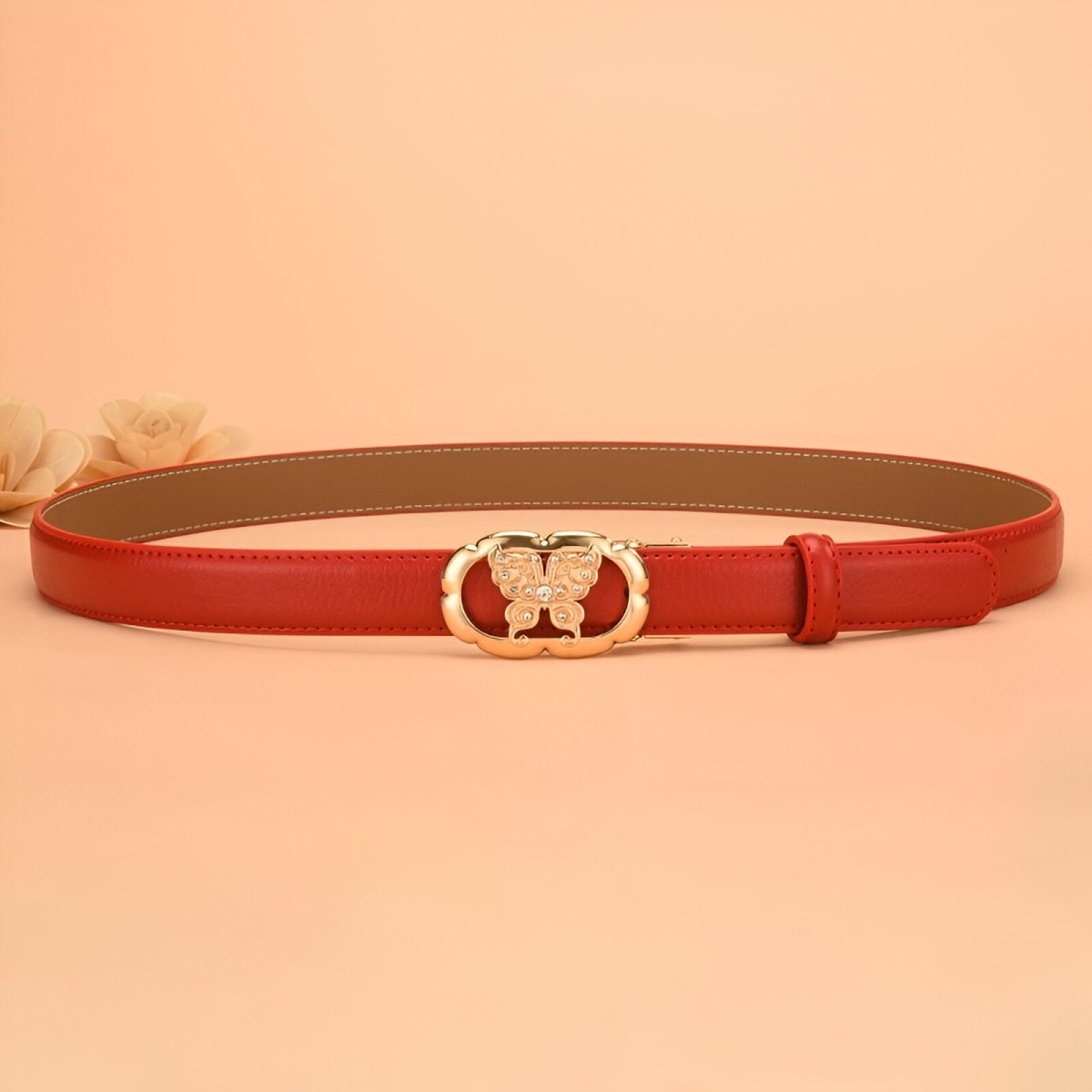Belt In Leather TO Buckle Papillon Model Morganu by Zictor