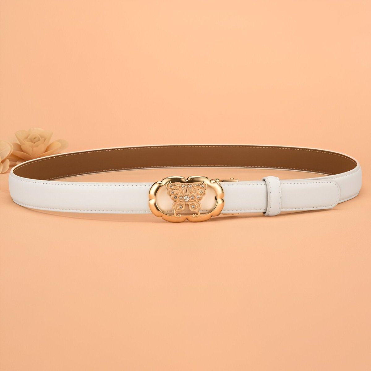 Belt In Leather TO Buckle Papillon Model Morganu by Zictor