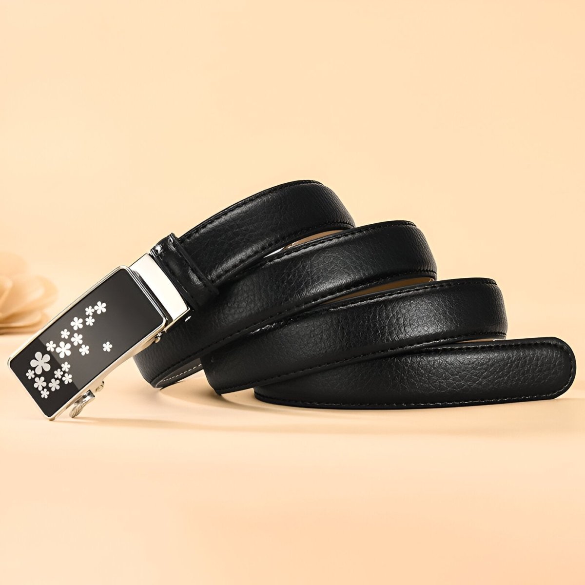 Belt In Leather With Buckle Fleurie Model Nhi by Zictor