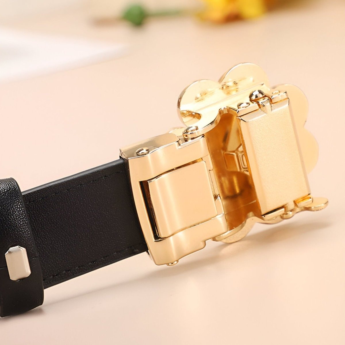 Belt In Leather TO Buckle Trefle Model Canyon by Zictor