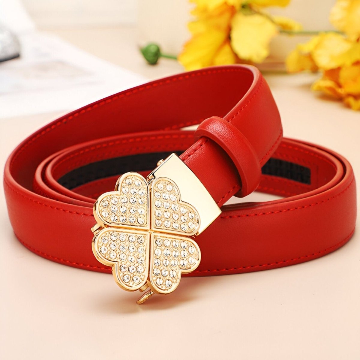 Belt In Leather TO Buckle Trefle Model Canyon by Zictor