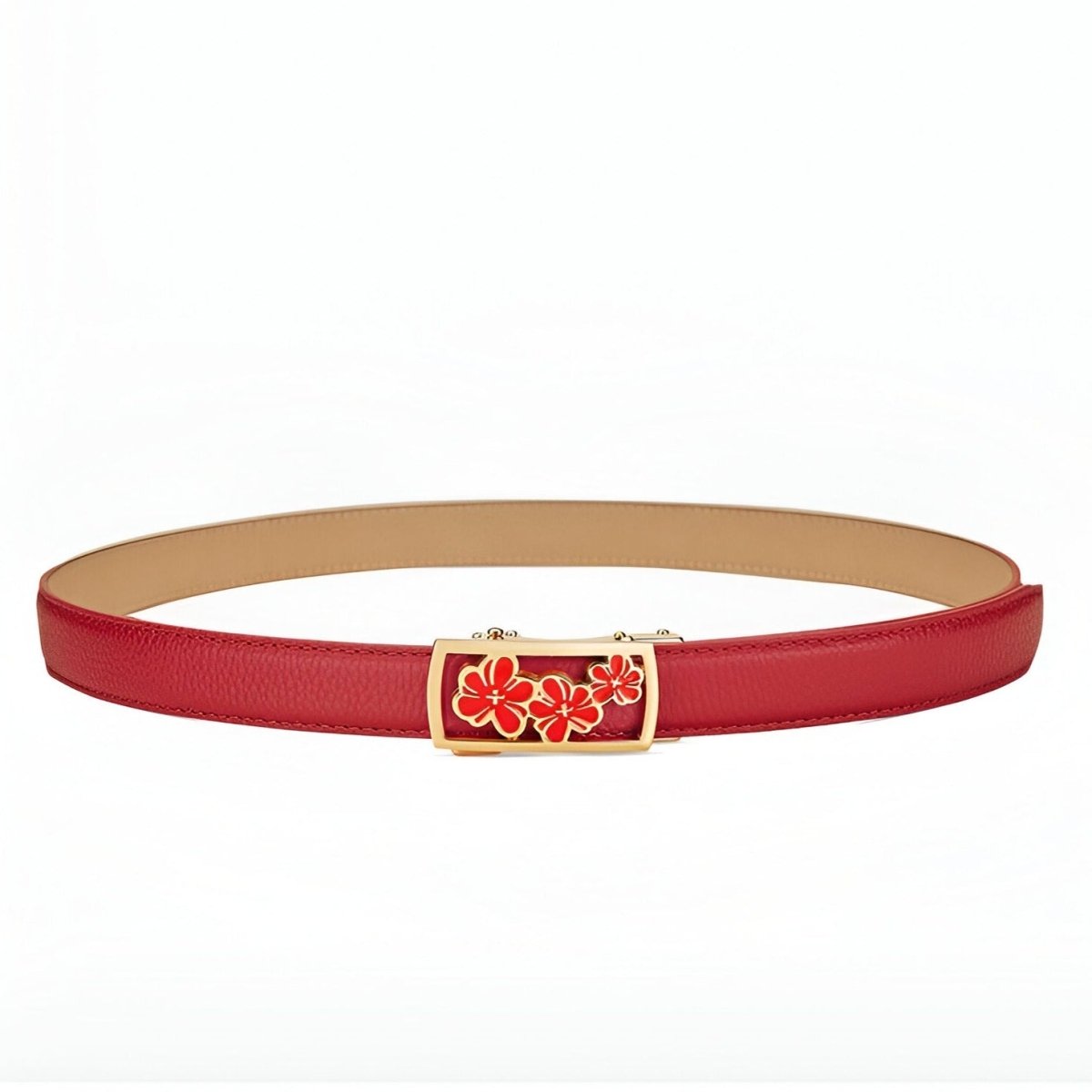 Belt In Leather Graine With Buckle Infini And Strass Model Stéphane by Zictor