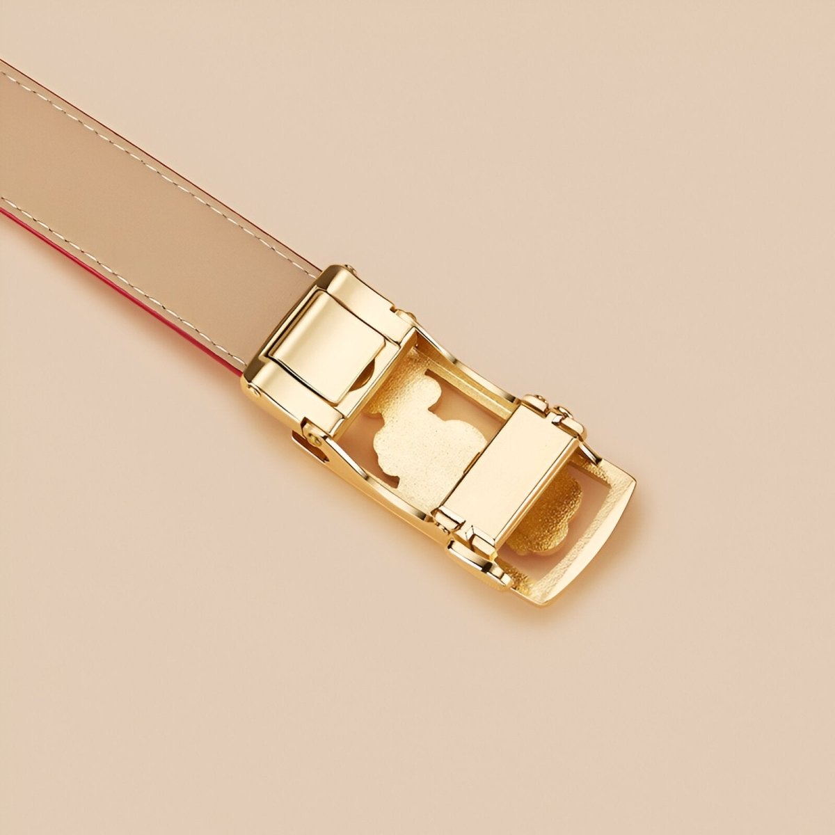 Belt In Leather Graine With Buckle Infini And Strass Model Stéphane by Zictor