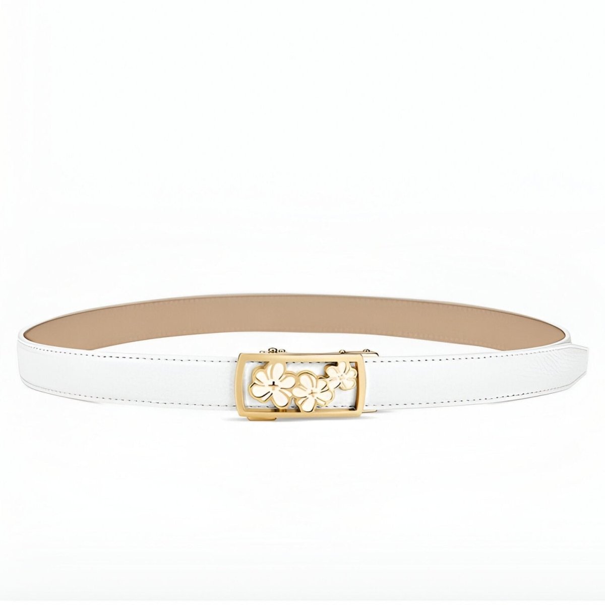 Belt In Leather Graine With Buckle Infini And Strass Model Stéphane by Zictor
