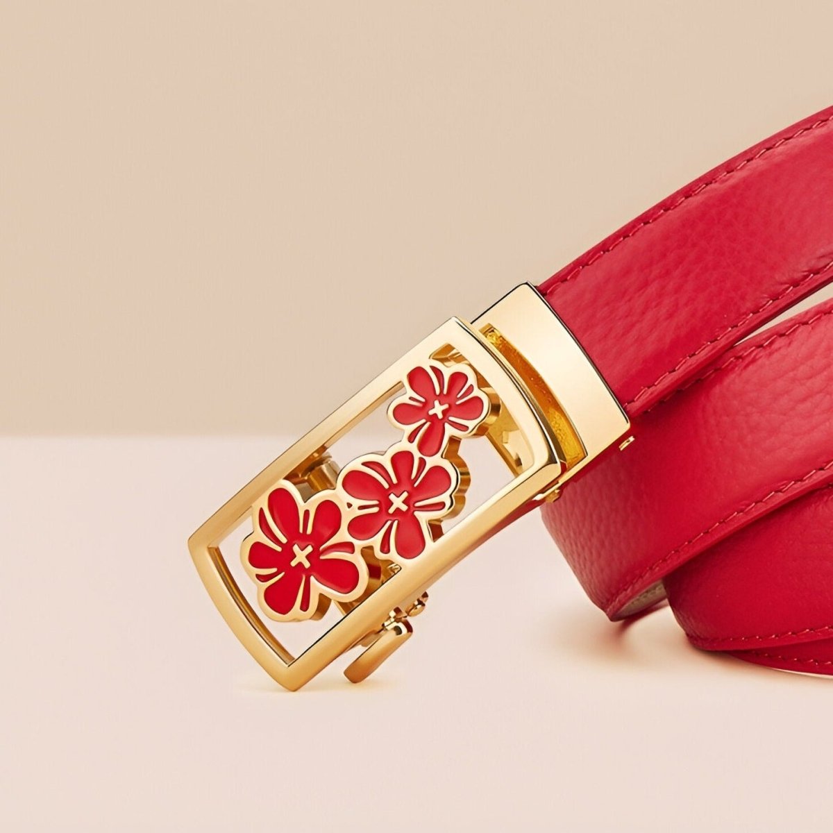 Belt In Leather Graine With Buckle Infini And Strass Model Stéphane by Zictor