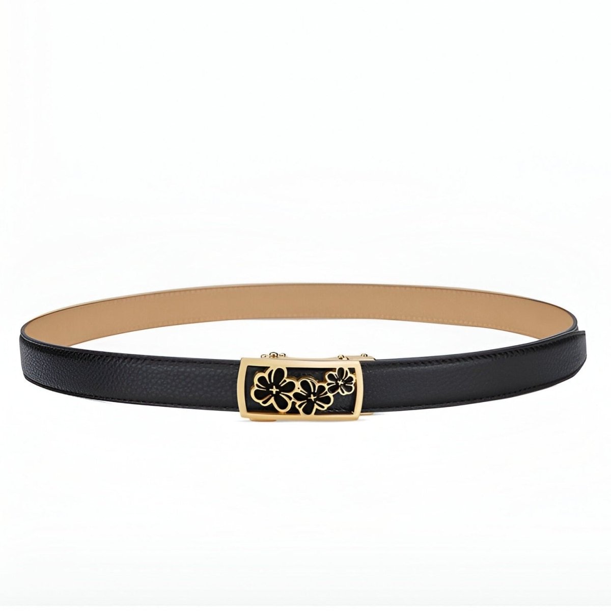 Belt In Leather Graine With Buckle Infini And Strass Model Stéphane by Zictor