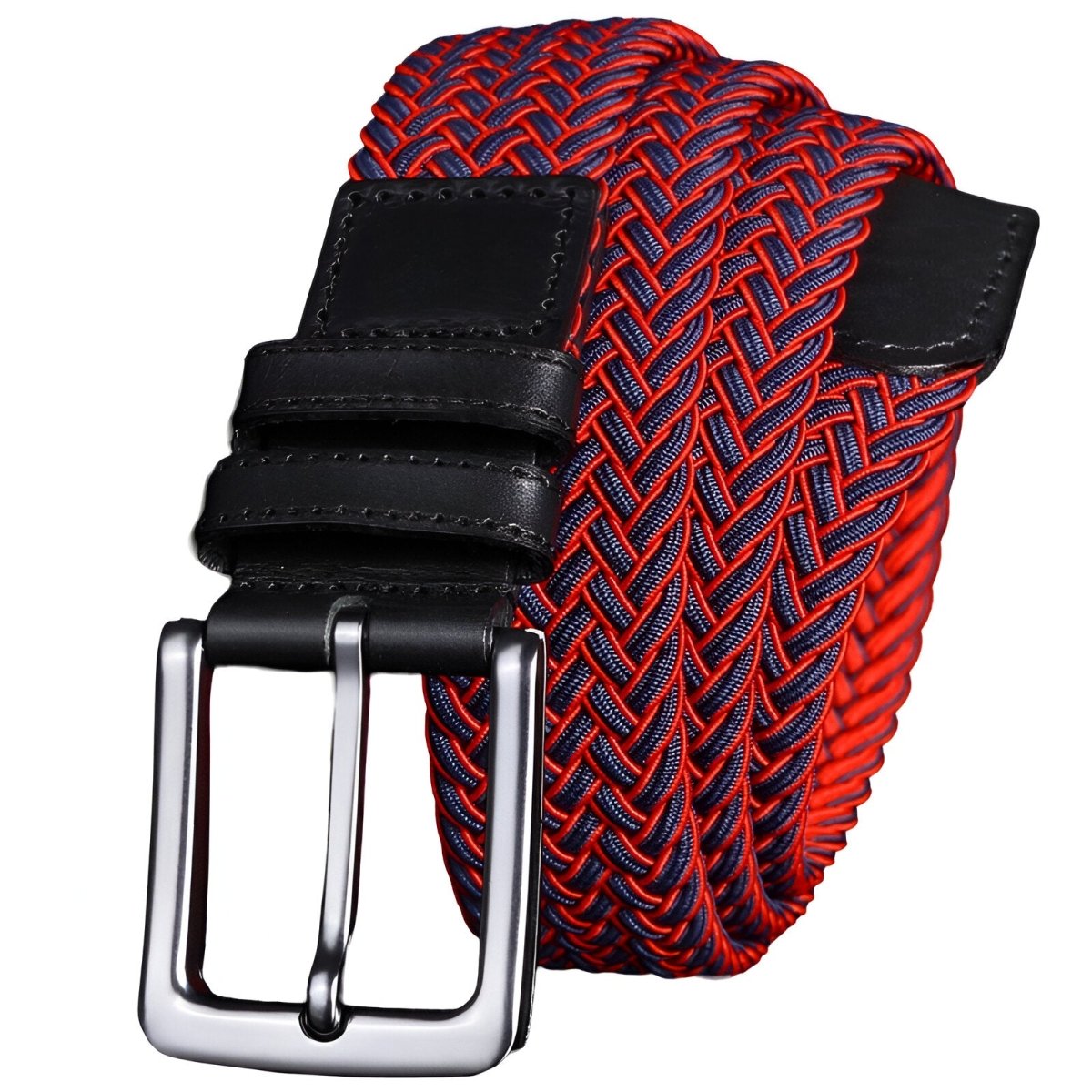 Belt braided elastic for men, model Monroe - Zictor