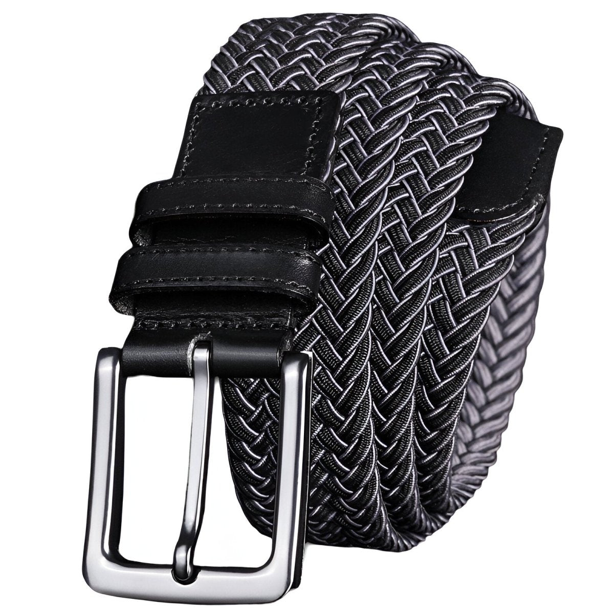 Belt braided elastic for men, model Monroe - Zictor