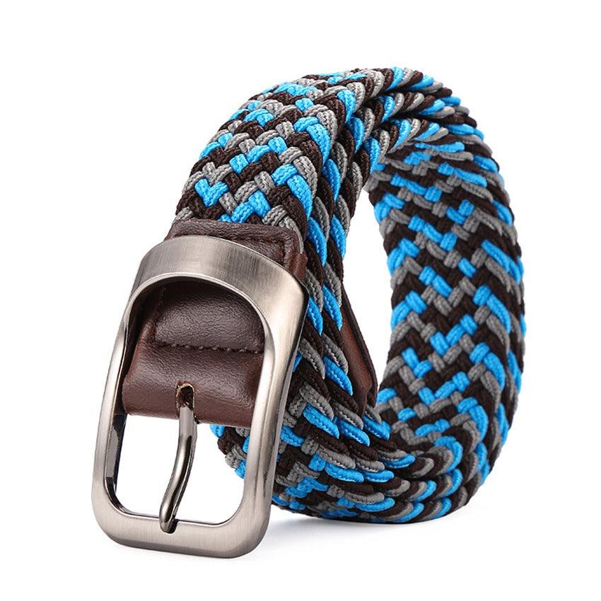 Belt braided elastic for men, model Sloane - Zictor