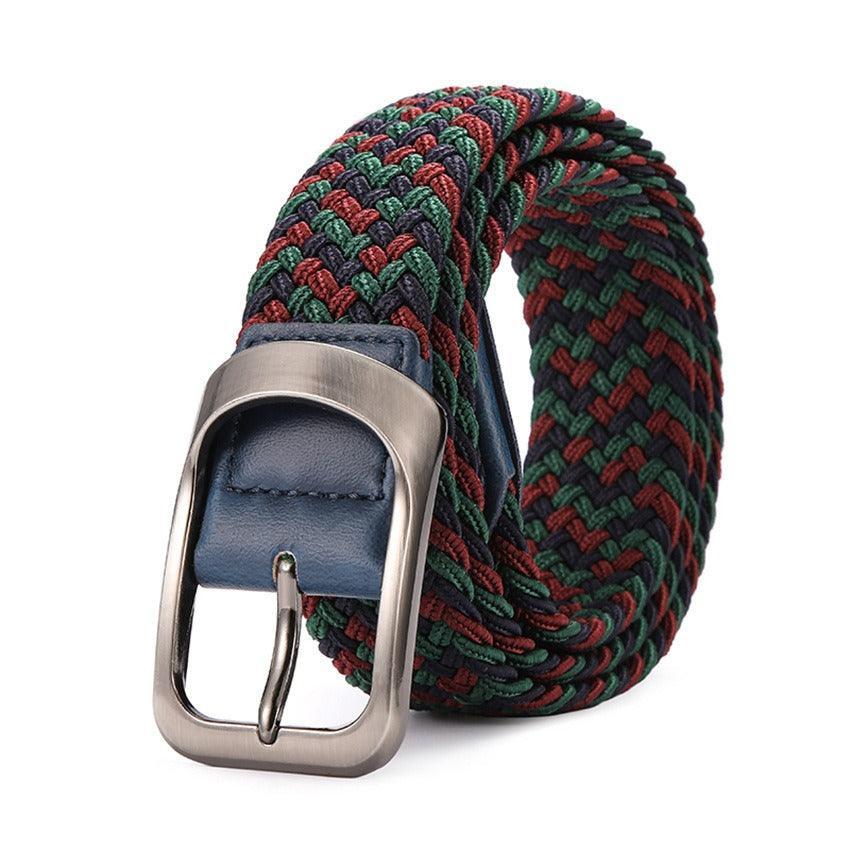 Belt braided elastic for men, model Sloane - Zictor