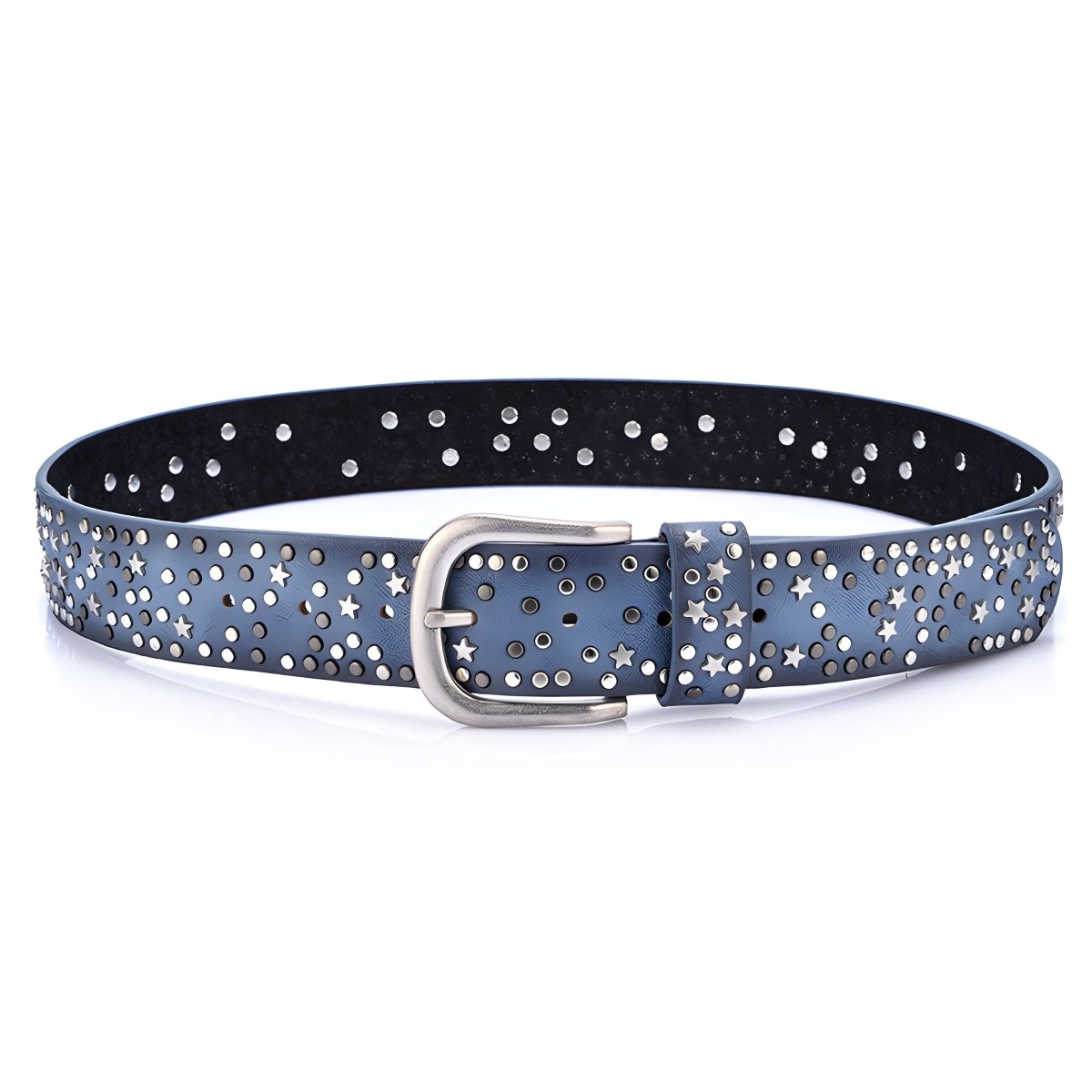 New Fashion Women 39 S Rivet Belts Punk Rock Style Male Belt For Lady Pu Leather Sequins Metal Buckle Wide Metal Star Rivet Bead Rohan by Zictor