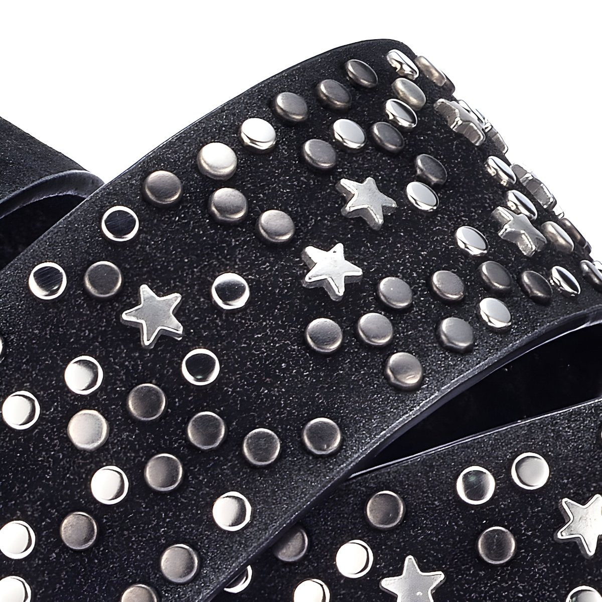 New Fashion Women 39 S Rivet Belts Punk Rock Style Male Belt For Lady Pu Leather Sequins Metal Buckle Wide Metal Star Rivet Bead Rohan by Zictor
