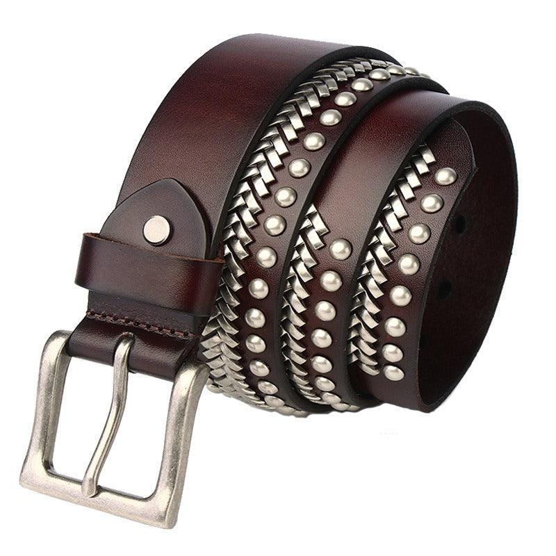 Belt CAydentée with Chevrons, model Noai - Zictor