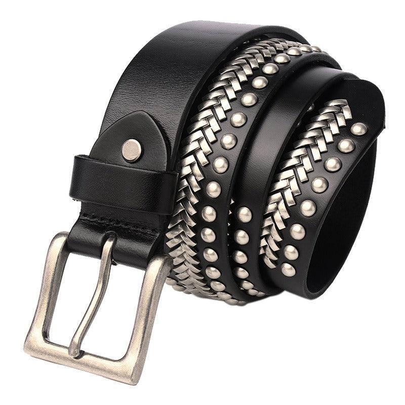 Belt CAydentée with Chevrons, model Noai - Zictor