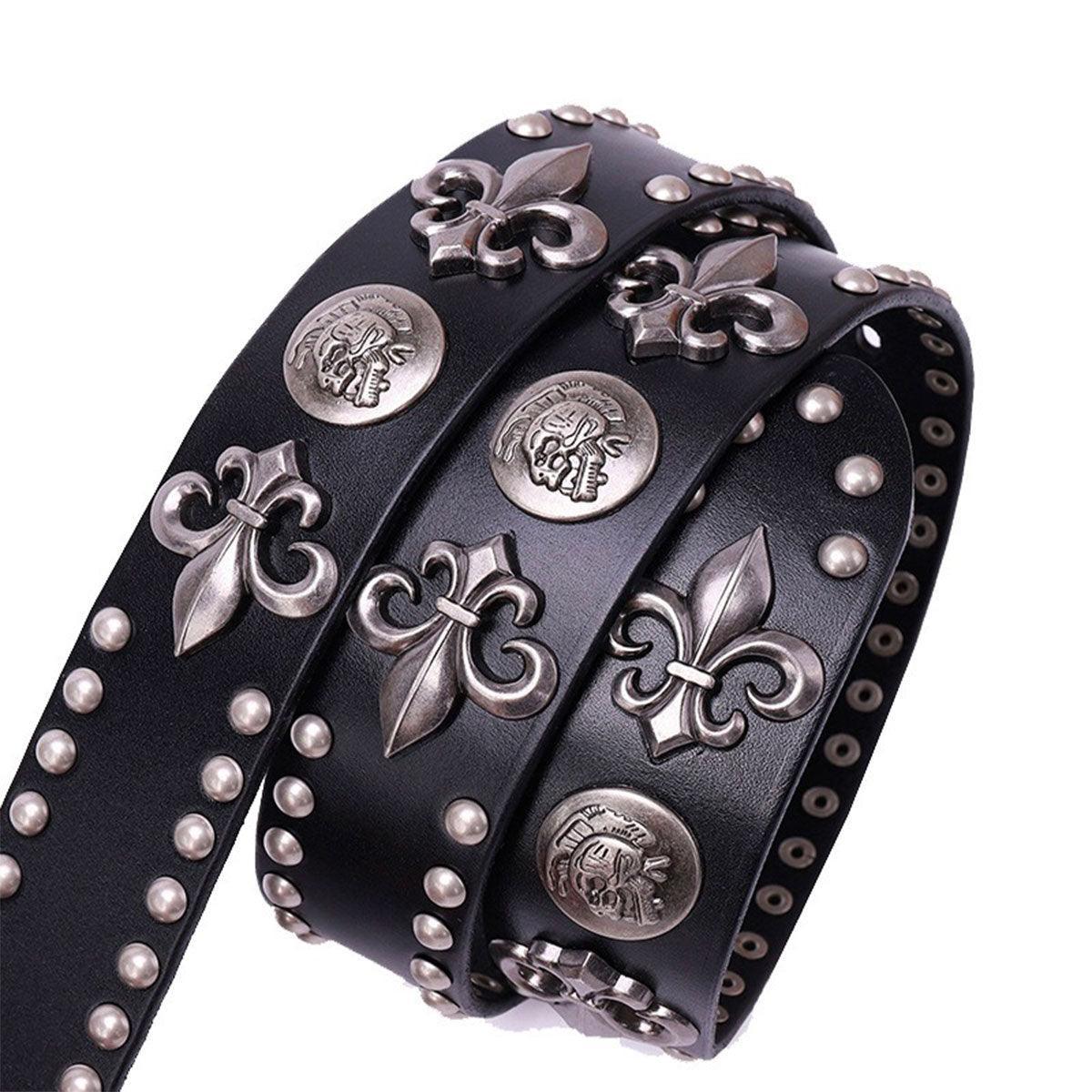 Belt With Fleurs Of Lys And Tetes Of Mort Model Aris by Zictor