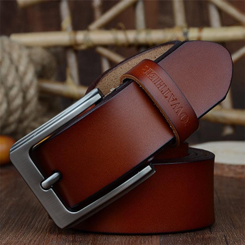 Belt Casual in leather for men, model Binh - Zictor