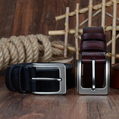 Belt In Leather For Men Model Grey by Zictor
