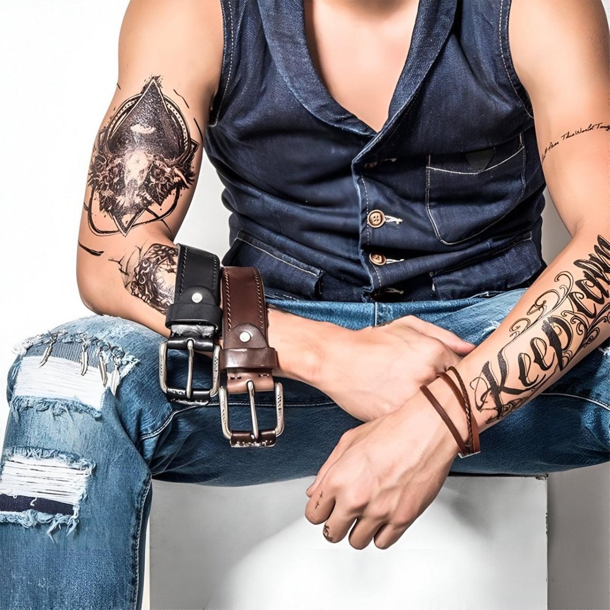 Belt In Leather For Men Model Coreey by Zictor