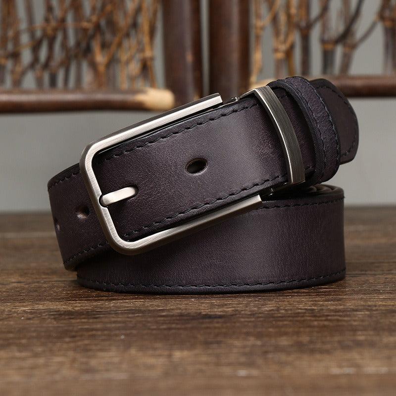 Belt Casual in leather for men, model Devlin - Zictor