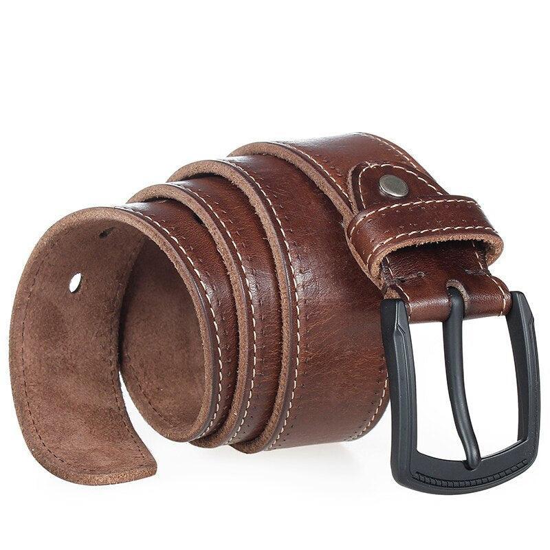 Belt Casual in leather for men, model Dylan - Zictor