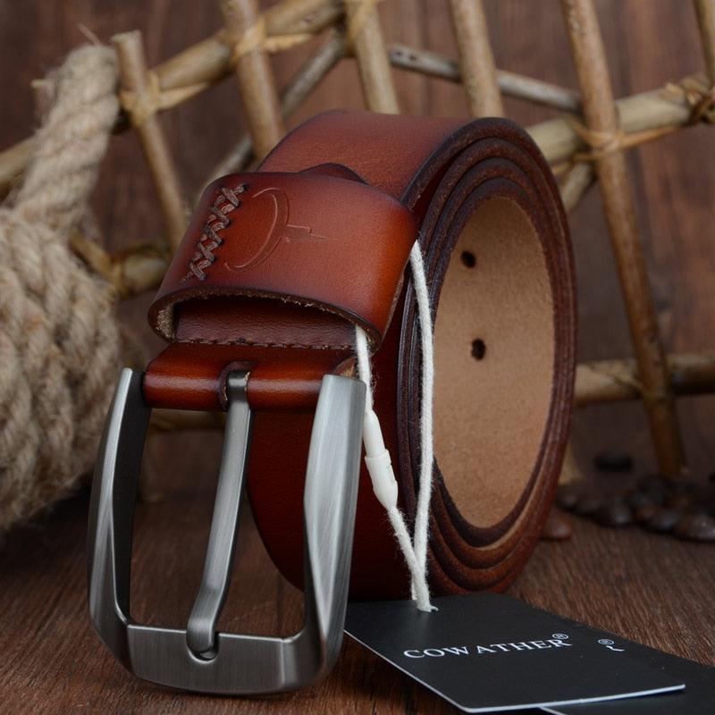 Belt Casual in leather for men, model Haden - Zictor