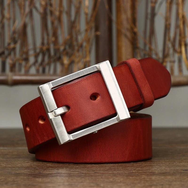 Belt Casual in leather for men, model Kyree - Zictor