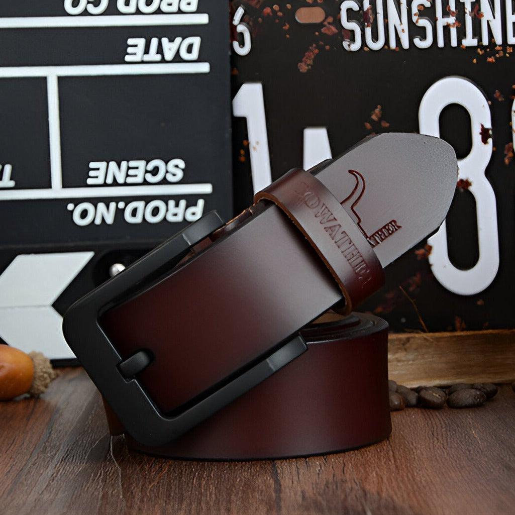 Belt In Leather For Men Model 1 Silver by Zictor