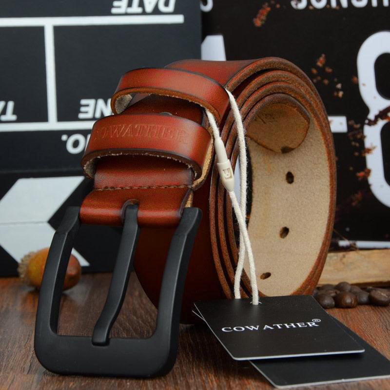 Belt Casual in leather for men, model Silver - Zictor