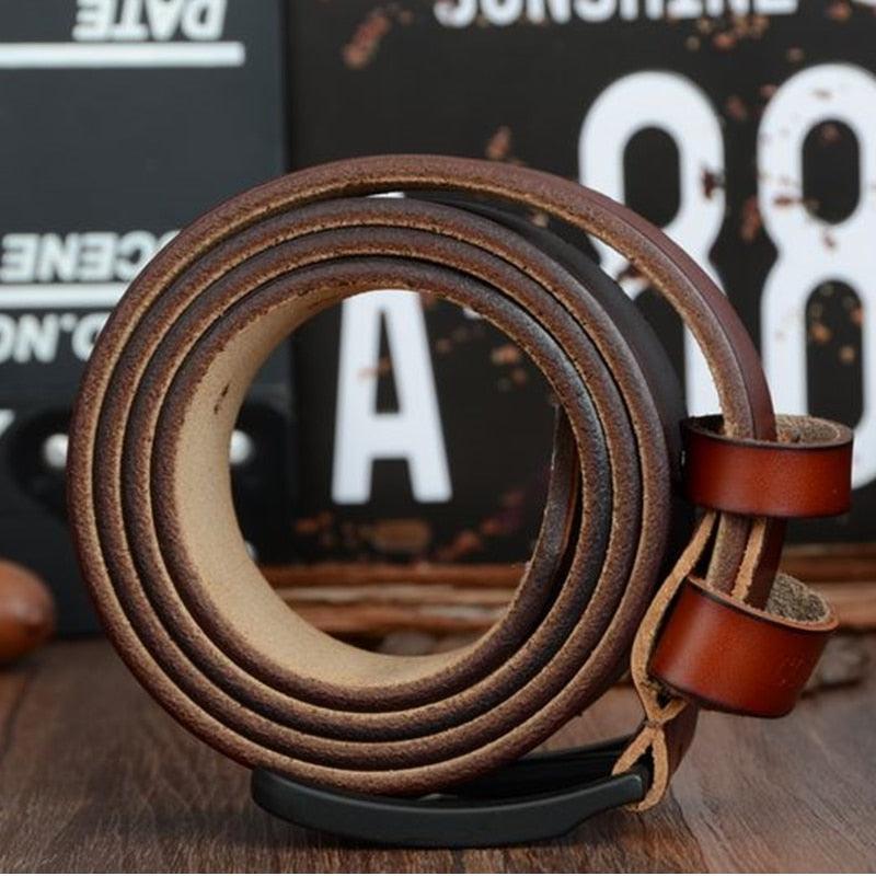 Belt In Leather For Men Model 1 Silver by Zictor