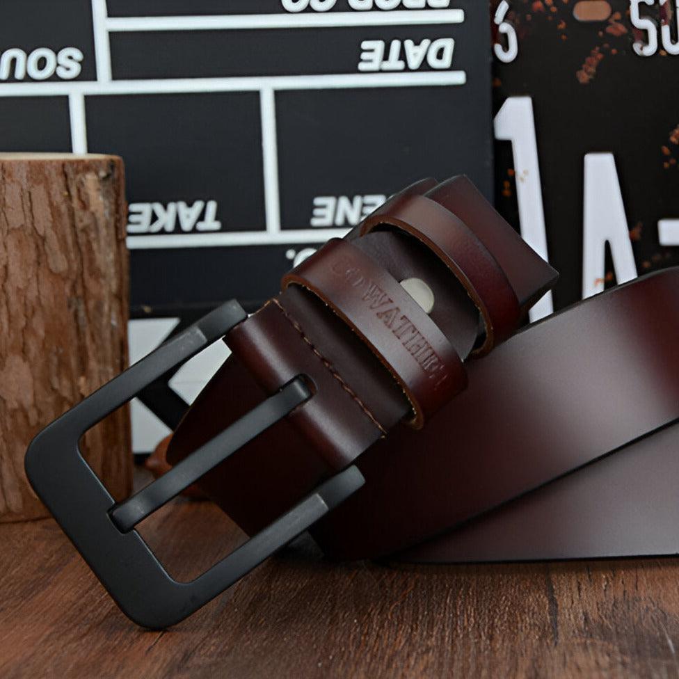 Belt In Leather For Men Model 1 Silver by Zictor