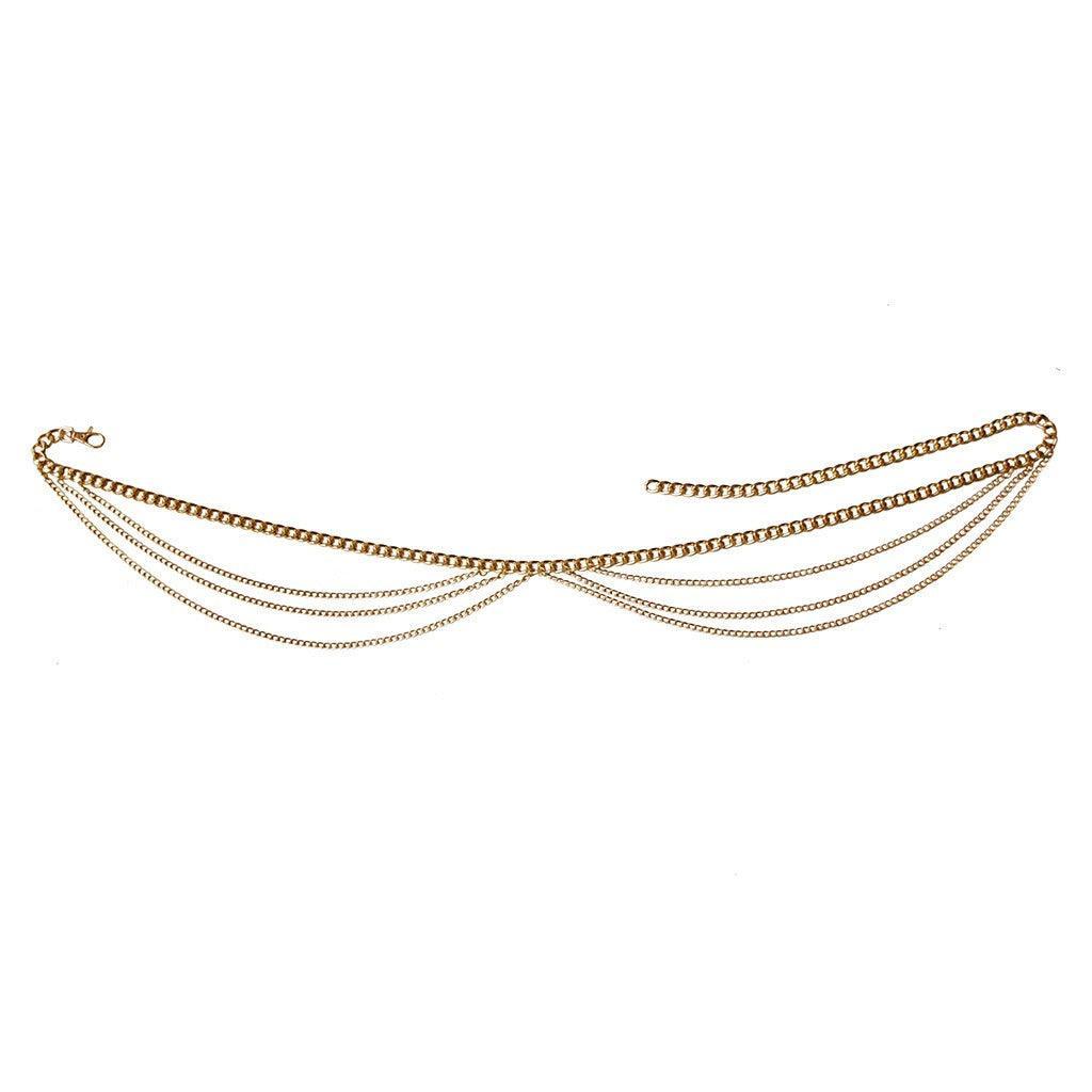 Belt chaîne for women, model Elery - Zictor