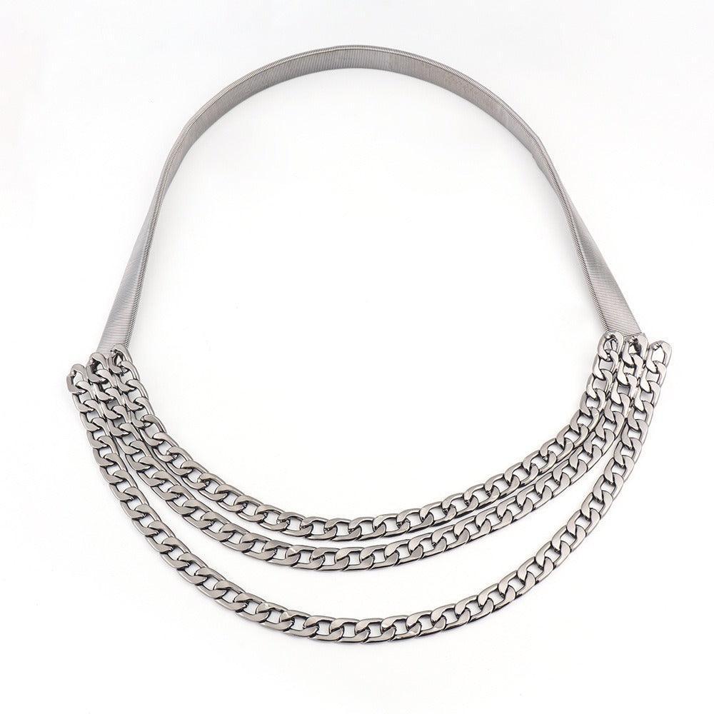 Belt chaîne for women, model Kendrixell - Zictor