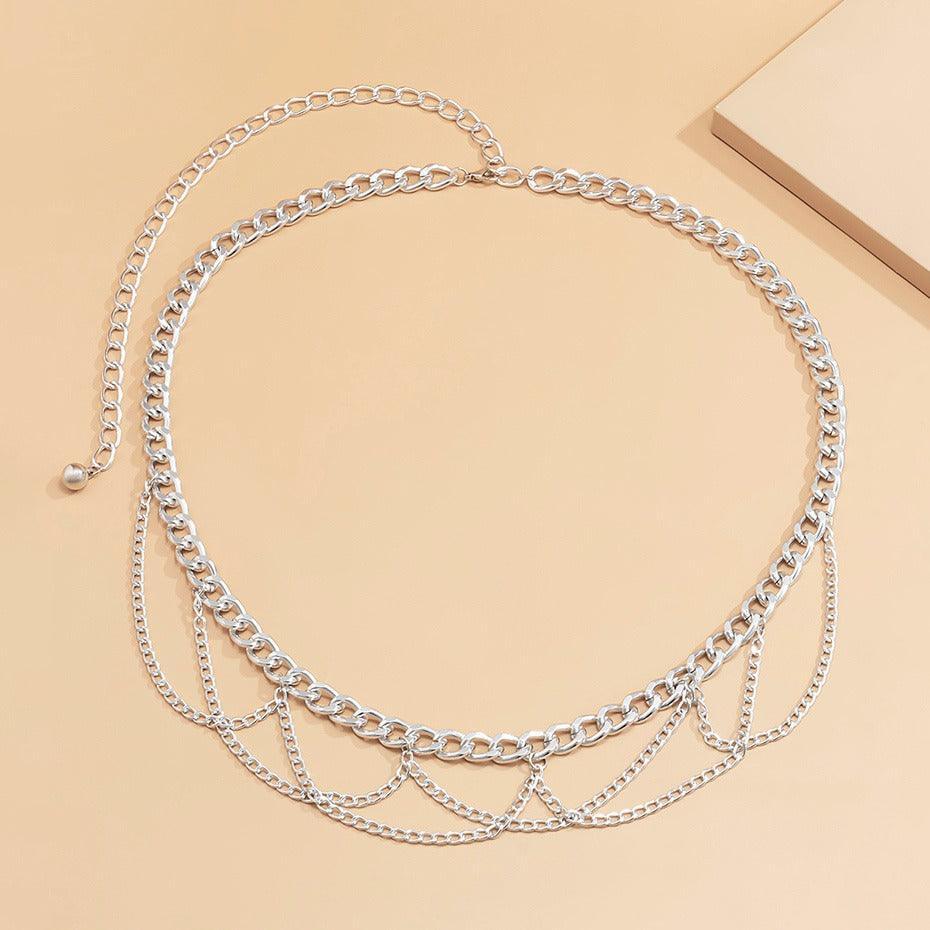 Belt chaîne for women, model Lindsaie - Zictor