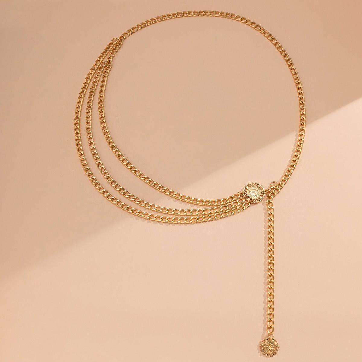 Belt chaîne for women, model Verenice - The Boutique of the Belt