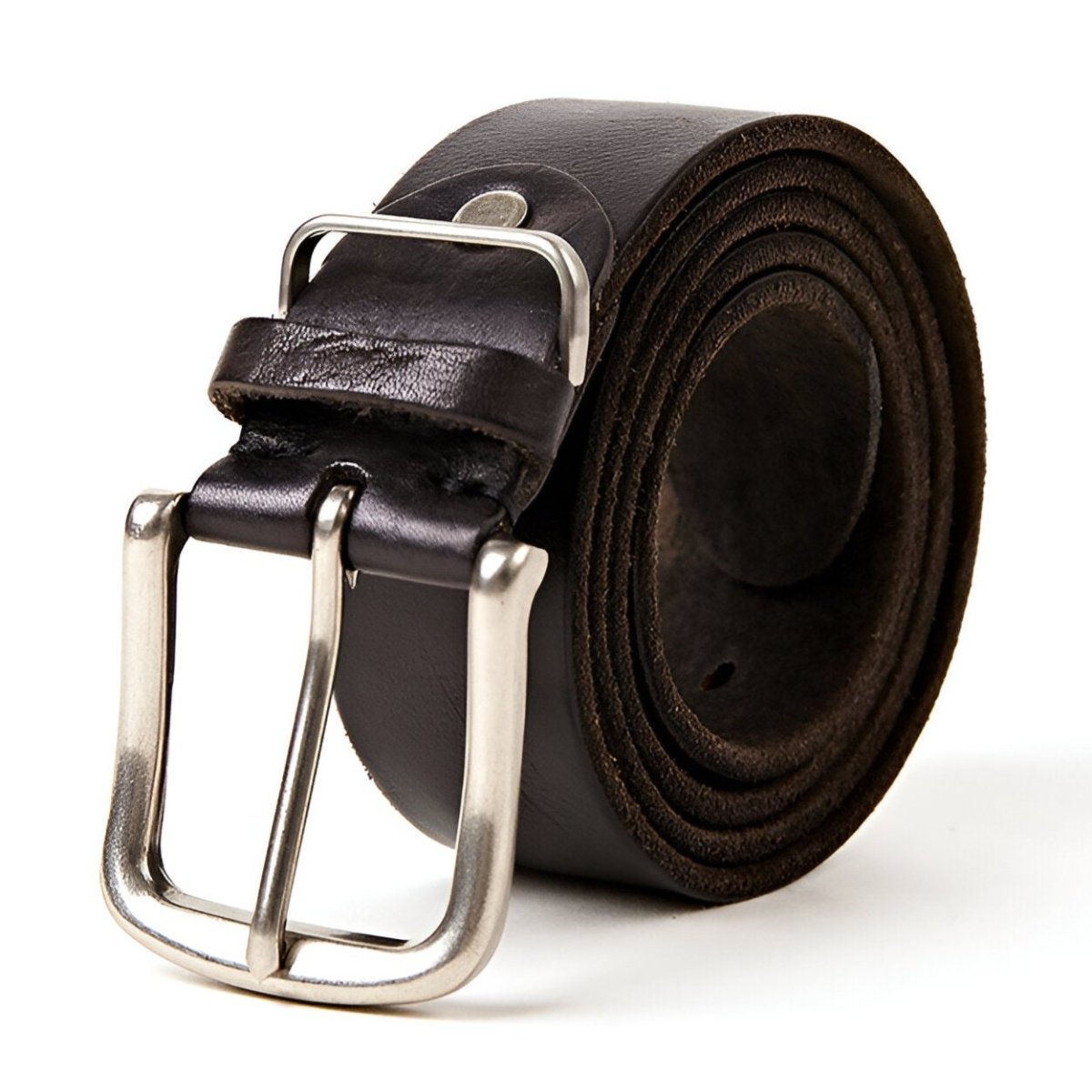 Belt chic in leather for men, model Aurélien - Zictor