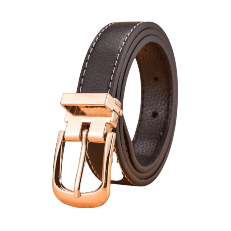 Belt child adjustable for fille ou garçon in simili vegan, buckle golden, model Payton - Zictor