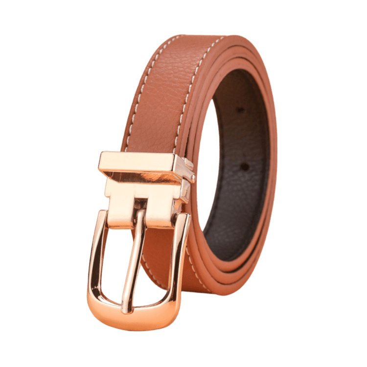 Belt child adjustable for fille ou garçon in simili vegan, buckle golden, model Payton - Zictor