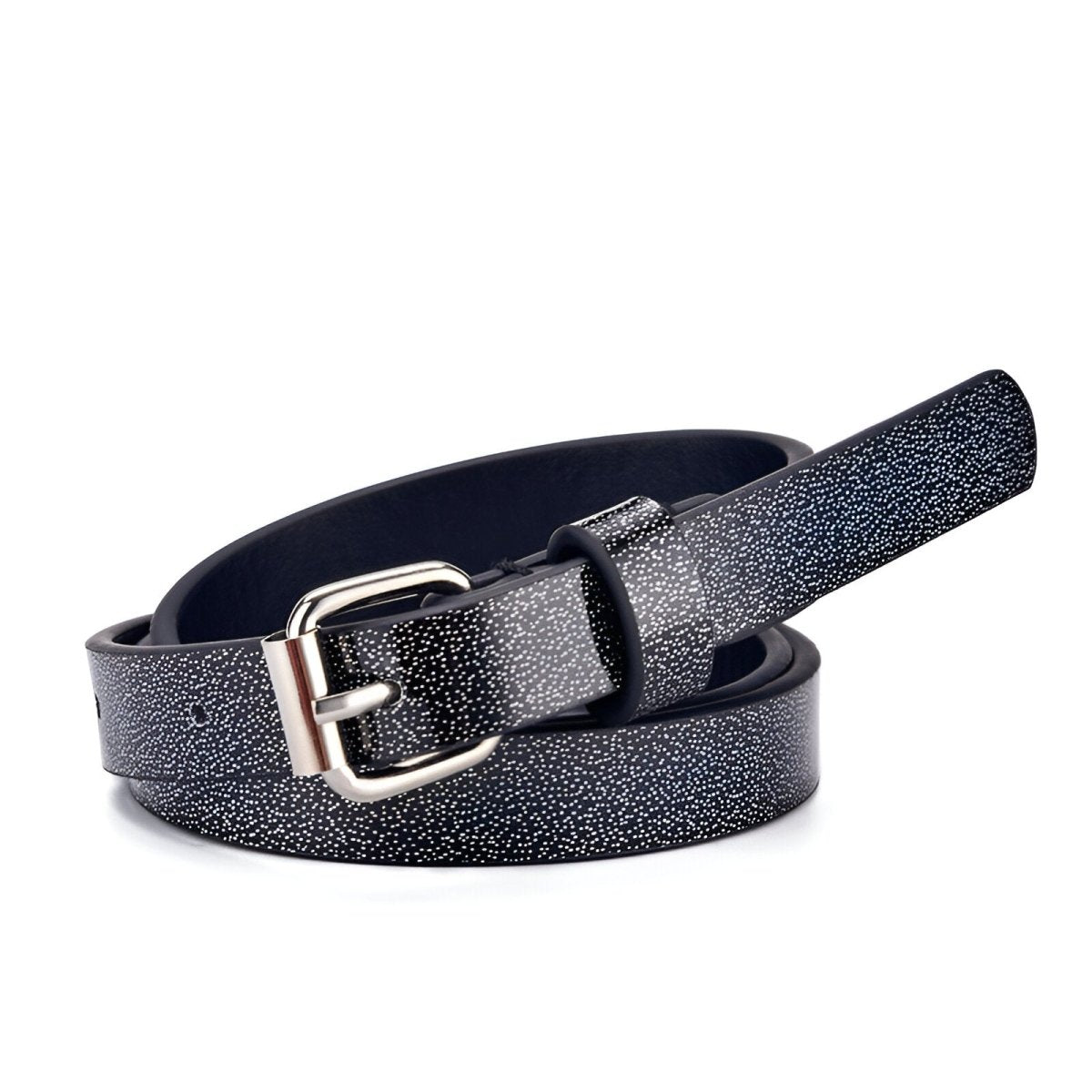 Belt child adjustable for fille ou garçon in simili vegan, buckle silver, model Jodie - Zictor