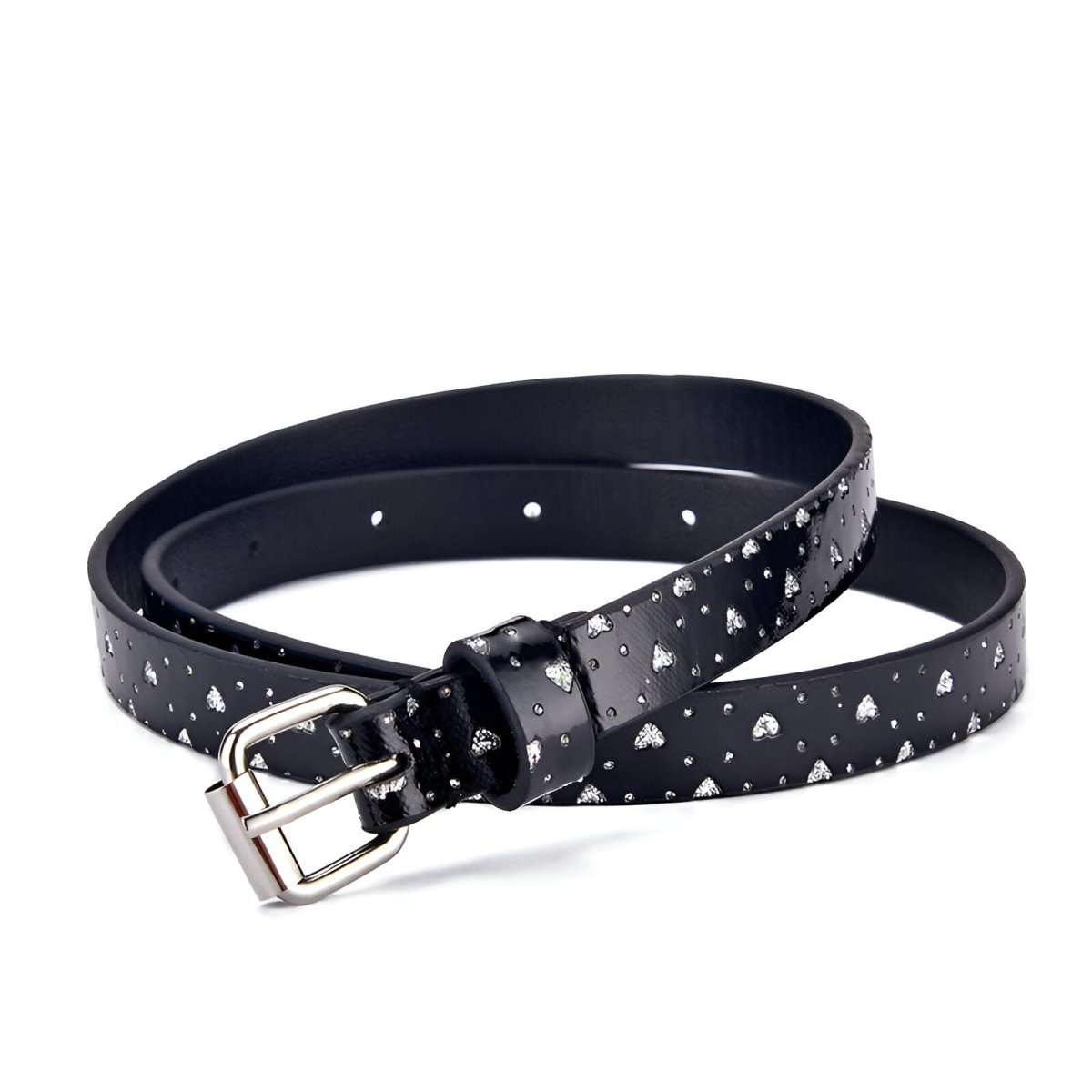 Belt Adjustable For Fille Ou Garcon In Simili Vegan Buckle Silver Model Jodie by Zictor
