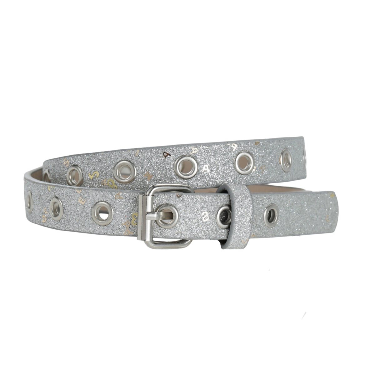 Belt child adjustable for fille ou garçon in simili vegan, pailleté to motif chiffres, model Ocean - Zictor